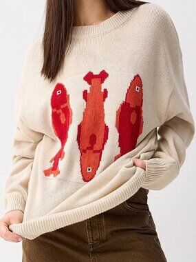 Pretty Garbage Sardine jacquard sweater